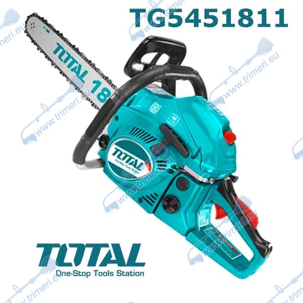 Бензинова резачка за дърва 2.45 к.с, 45 см, 1.8 kW, TOTAL TG5451811